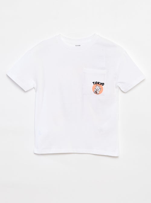Losvallend T-shirt met borstzakje - Kiabi