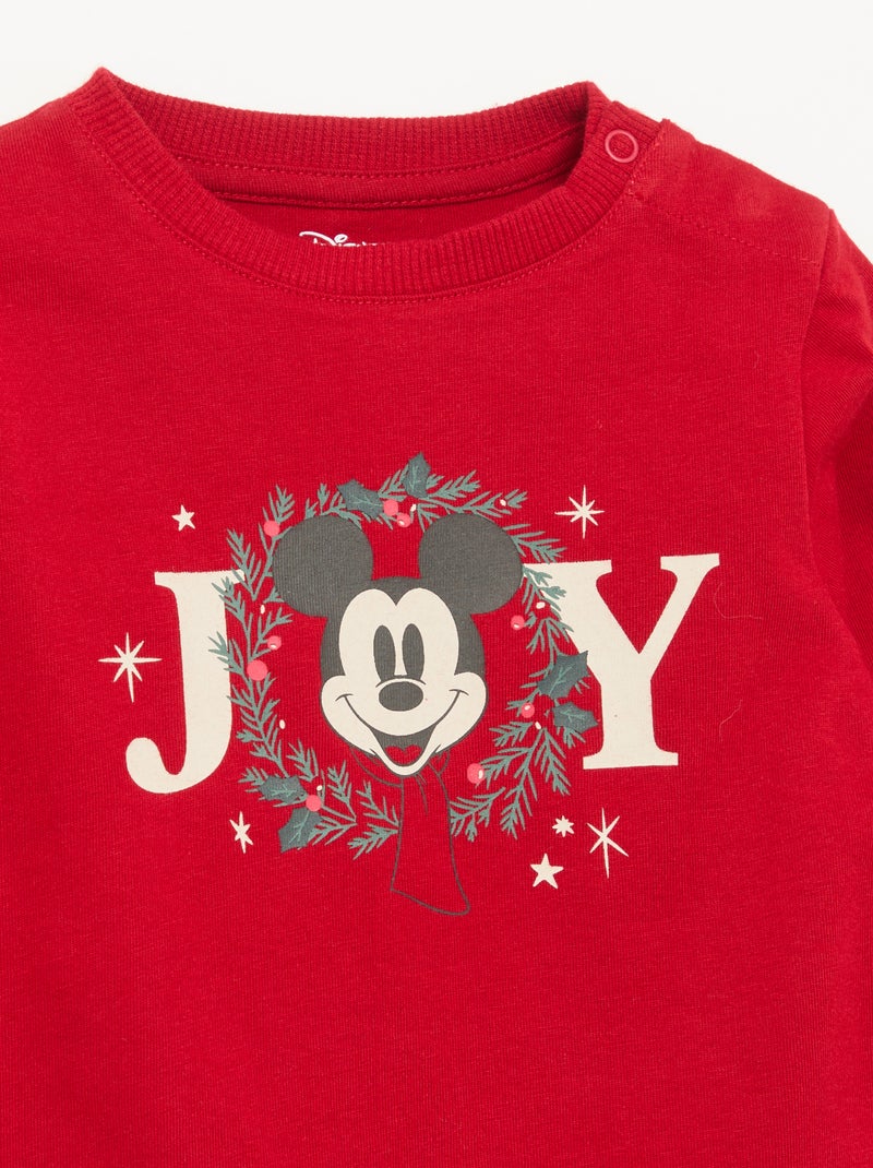 Losvallend T-shirt met lange mouwen 'Disney' 'Stitch' Rood - Kiabi