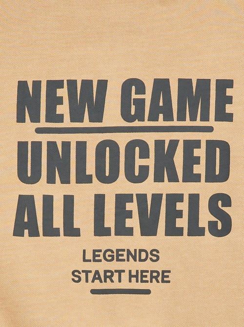 Losvallend vest met capuchon en animatie op de rug van katoen - Kiabi