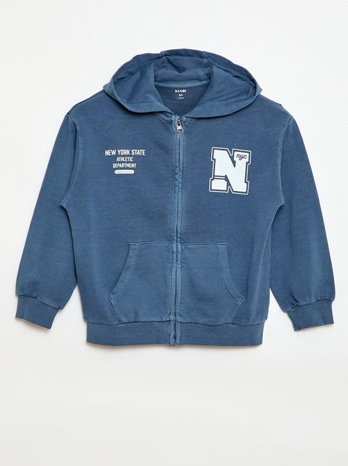 Losvallend vest met capuchon en animatie op de rug van katoen - Kiabi