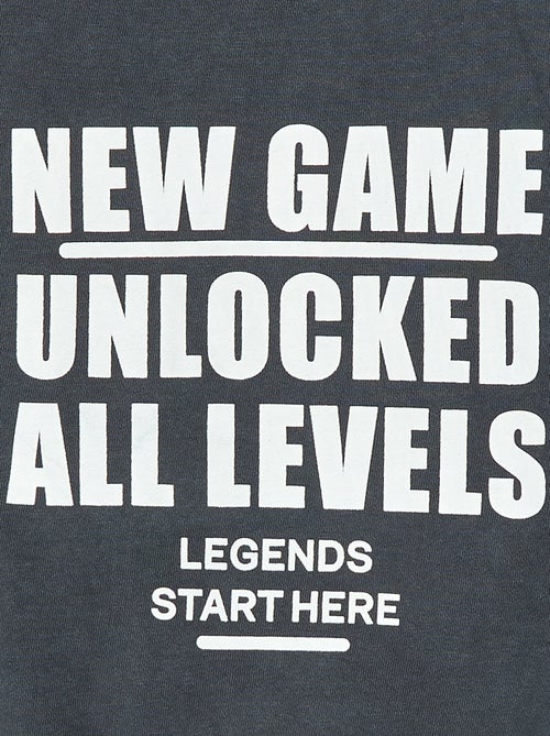 Losvallend vest met capuchon en animatie op de rug van katoen - Kiabi