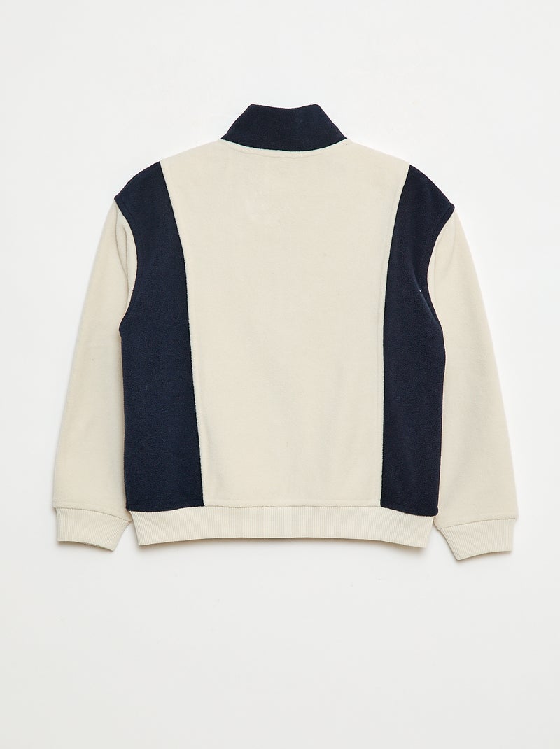 Losvallende fleecesweater Biege - Kiabi