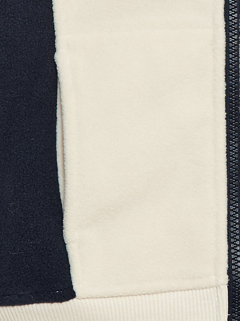 Losvallende fleecesweater Biege - Kiabi