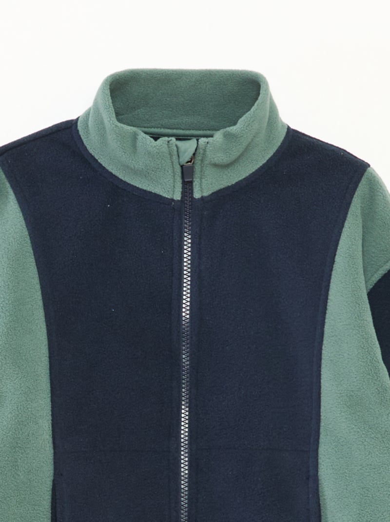 Losvallende fleecesweater Blauw - Kiabi