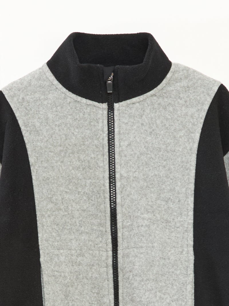 Losvallende fleecesweater Grijs - Kiabi
