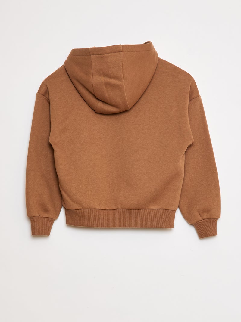 Losvallende hoodie Biege - Kiabi