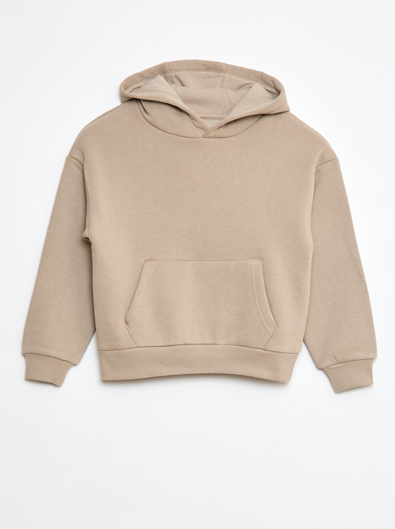 Losvallende hoodie Biege - Kiabi