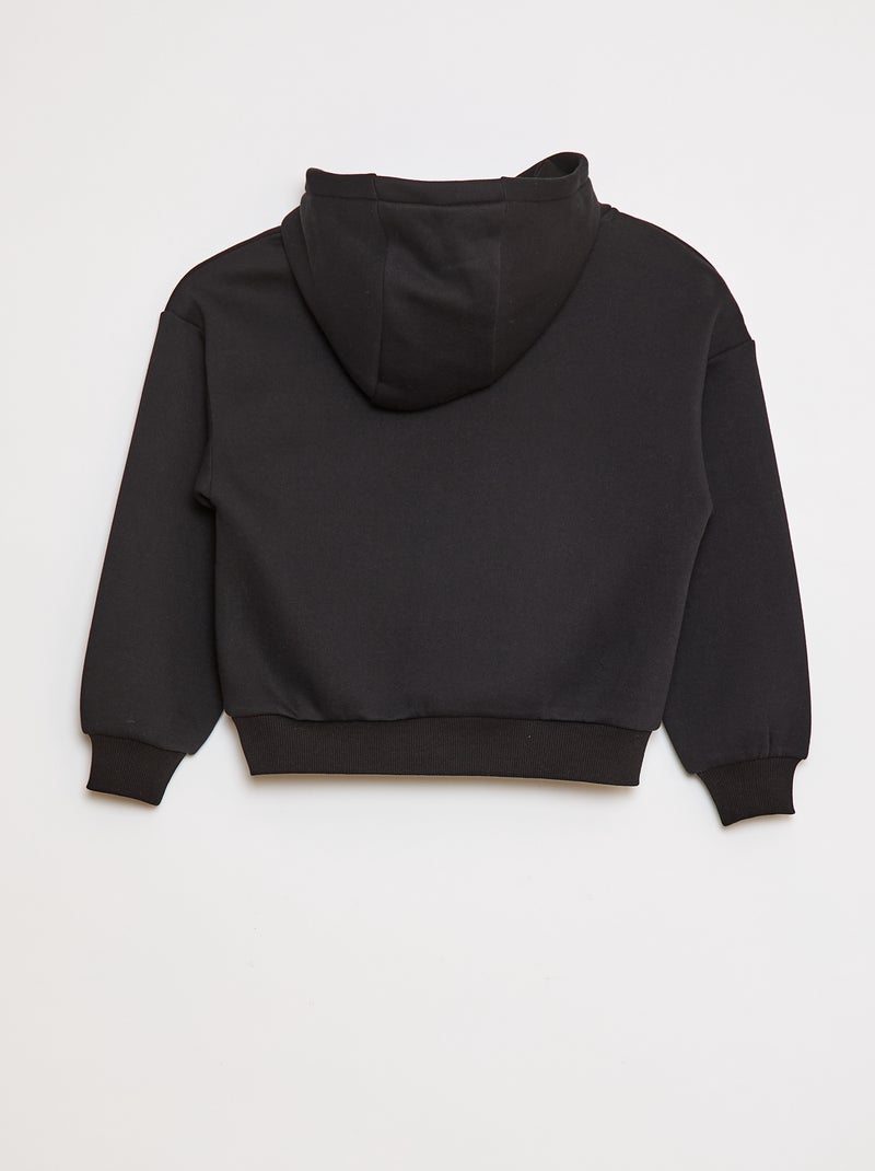Losvallende hoodie Zwart - Kiabi