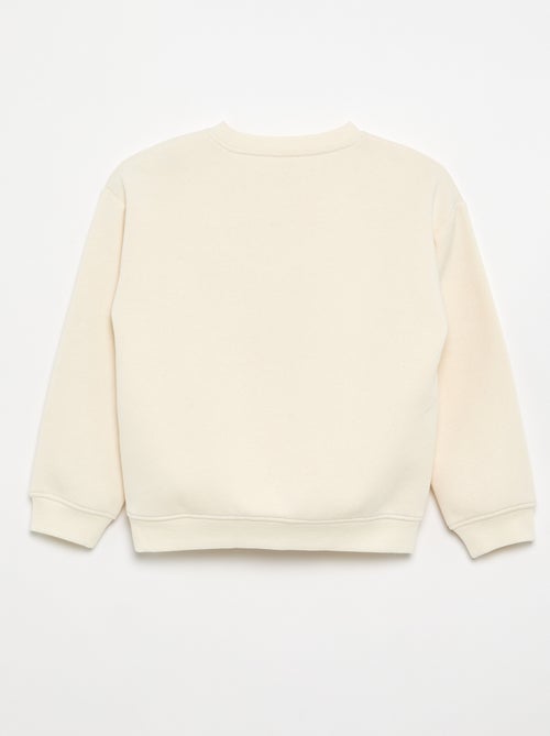 Losvallende sweater met print - Kiabi