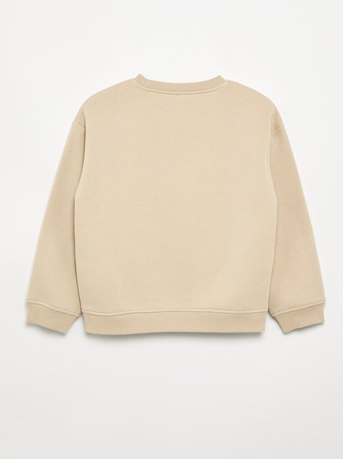 Losvallende sweater met print - Kiabi