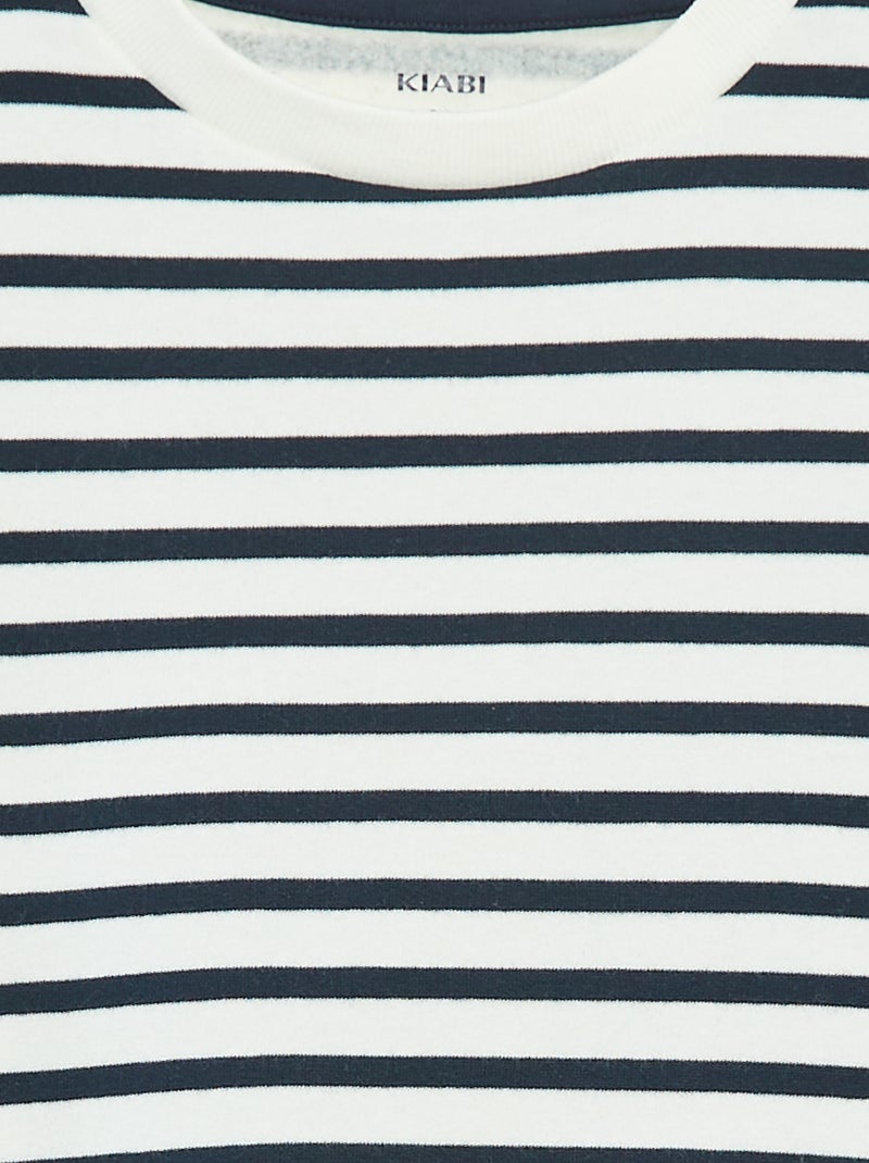 Losvallende sweater met print Blauw - Kiabi