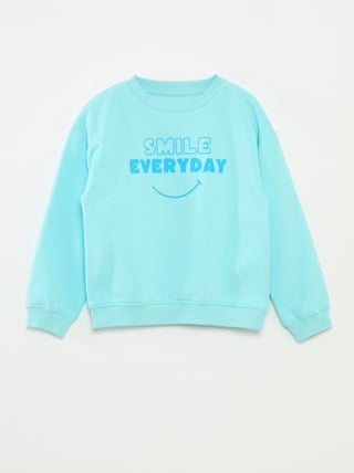 Losvallende sweater met print