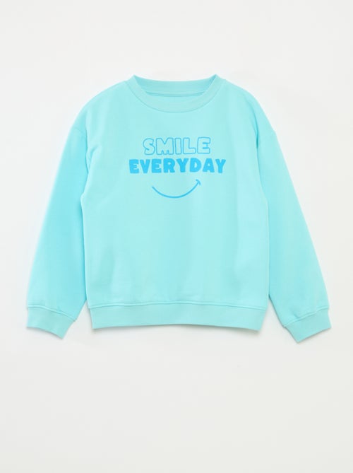 Losvallende sweater met print - Kiabi