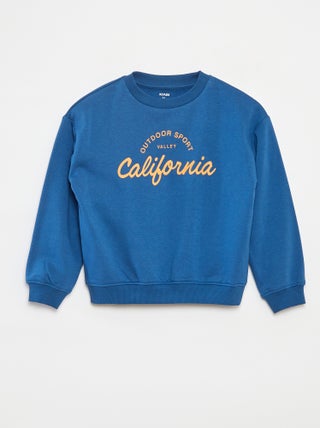 Losvallende sweater met print