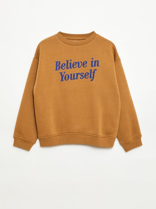 Losvallende sweater met print - Kiabi