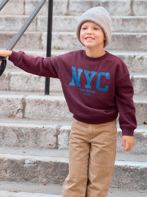 Losvallende sweater met print - Kiabi