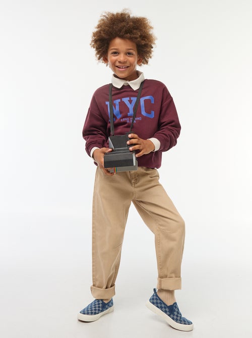 Losvallende sweater met print - Kiabi