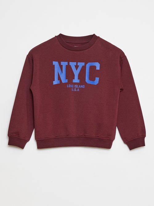 Losvallende sweater met print - Kiabi