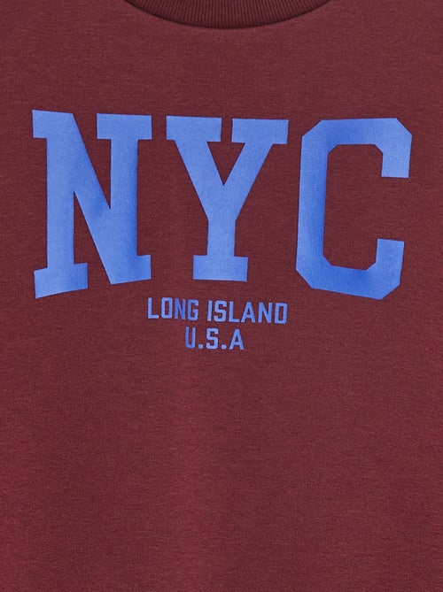 Losvallende sweater met print - Kiabi