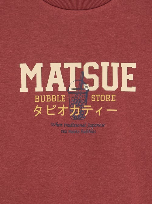 Losvallende sweater met print - Kiabi