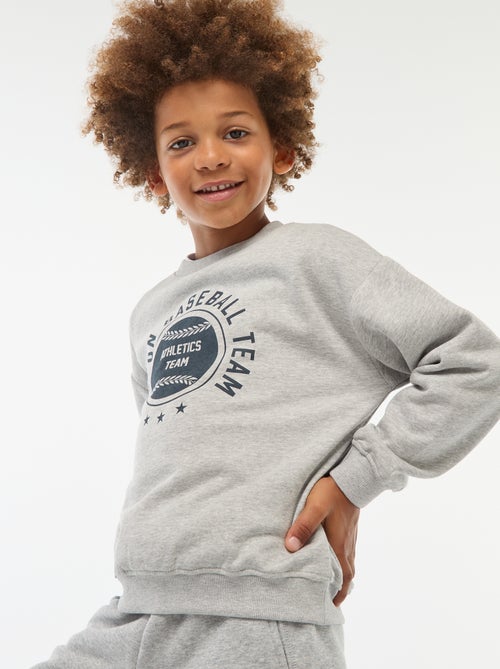 Losvallende sweater met print - Kiabi