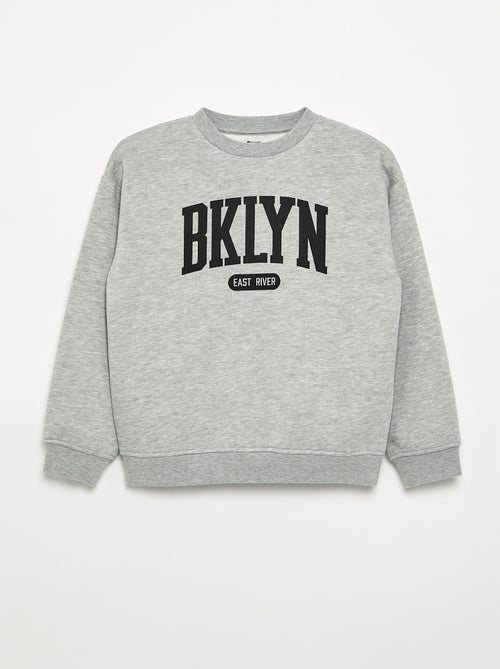 Losvallende sweater met print - Kiabi