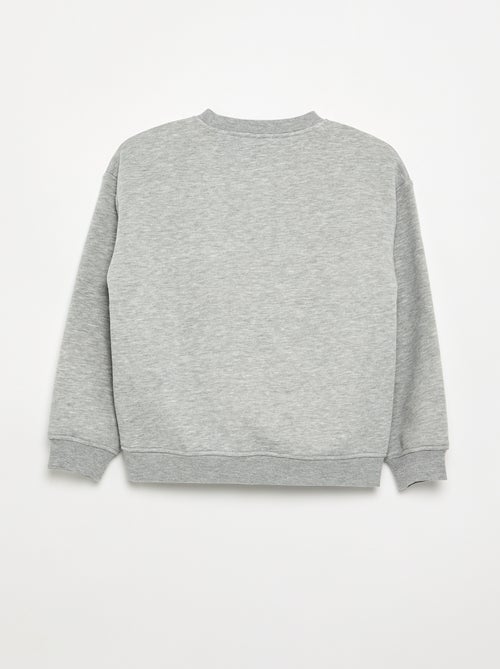 Losvallende sweater met print - Kiabi