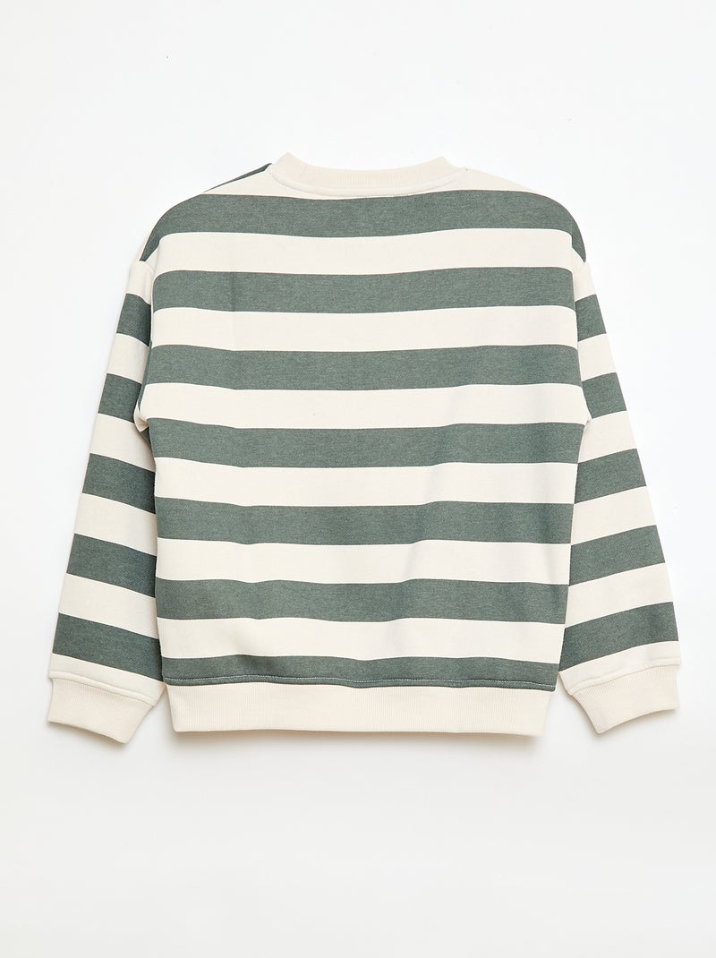 Losvallende sweater met print Groen - Kiabi