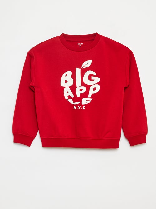 Losvallende sweater met print - Kiabi