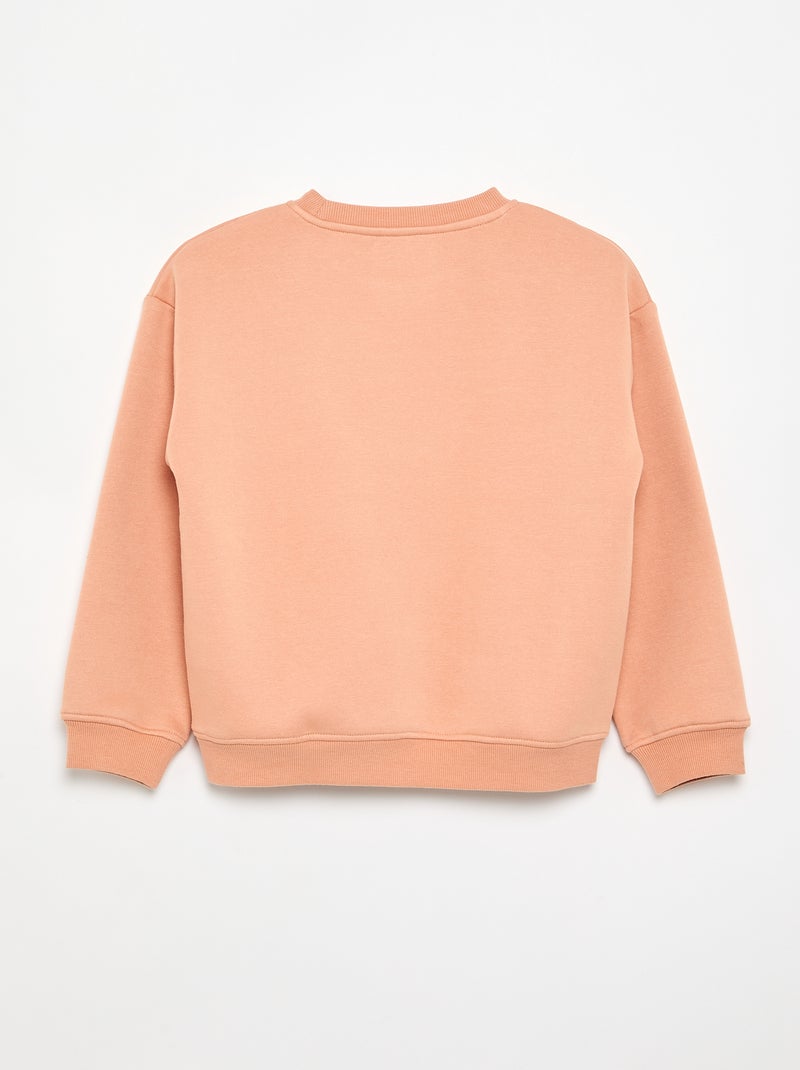 Losvallende sweater met print Rose - Kiabi