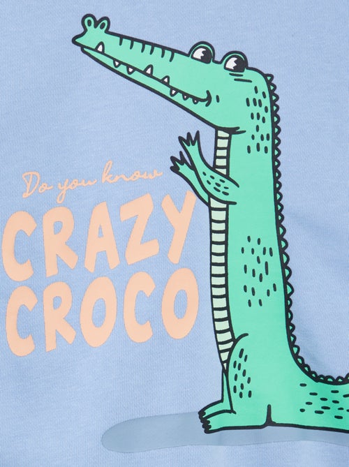 Losvallende sweater met ronde kraag in french terry - Kiabi