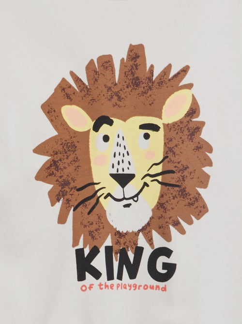 Losvallende sweater met ronde kraag in french terry - Kiabi