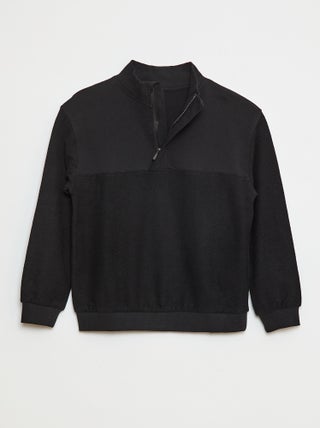 Losvallende sweater met schipperskraag