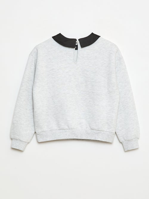 Losvallende sweater met straskraagje - Kiabi