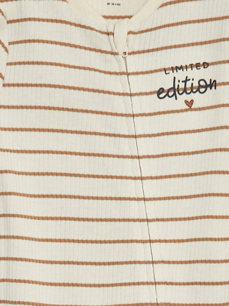 Luchtig slaappakje van ribstof WIT - Kiabi