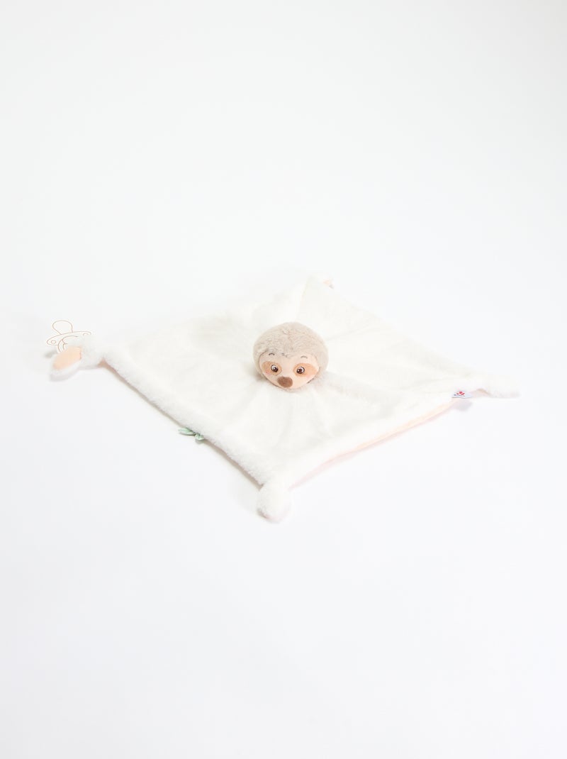 Luiaard knuffeldoekje Wit - Kiabi