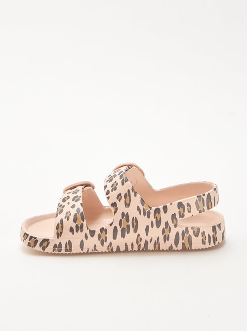 Luipaardprint sandalen van plastic - Kiabi