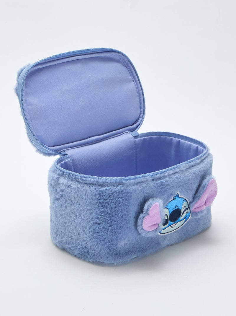 Make-uptas "Stitch" van knuffelstof Blauw - Kiabi