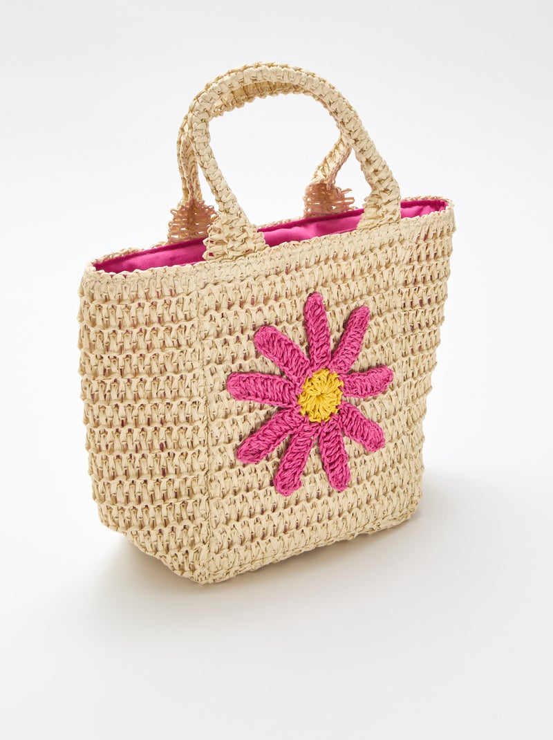 Mandtas met bloemapplicatie Rose - Kiabi