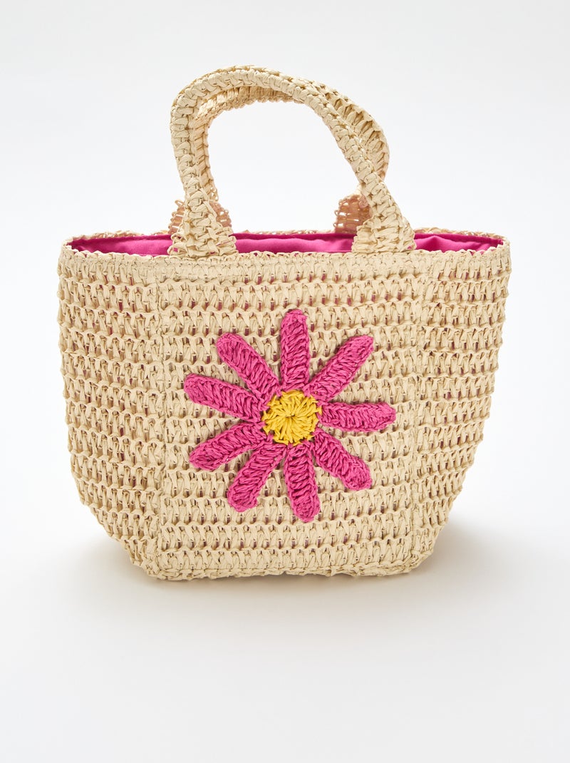 Mandtas met bloemapplicatie Rose - Kiabi