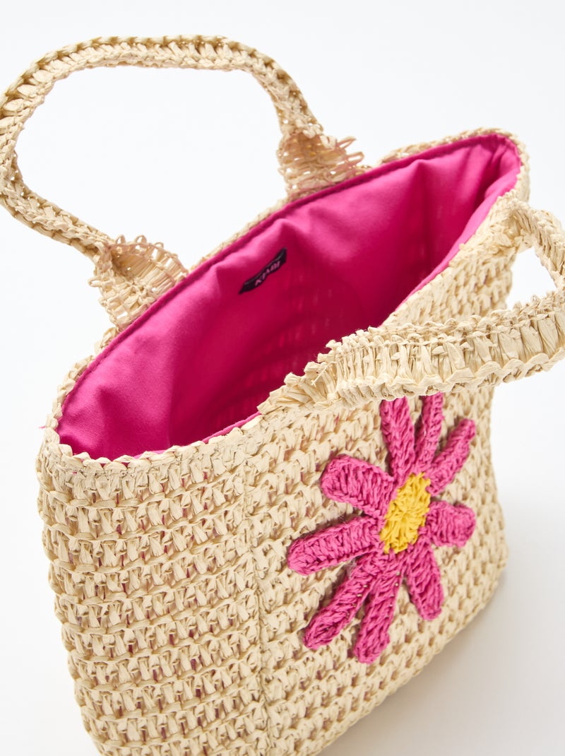 Mandtas met bloemapplicatie Rose - Kiabi