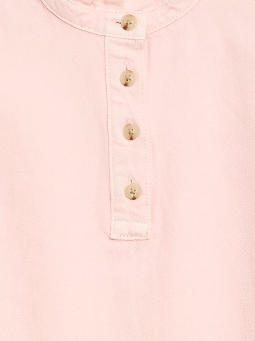 Mao-kraag jurk van denim - Kiabi