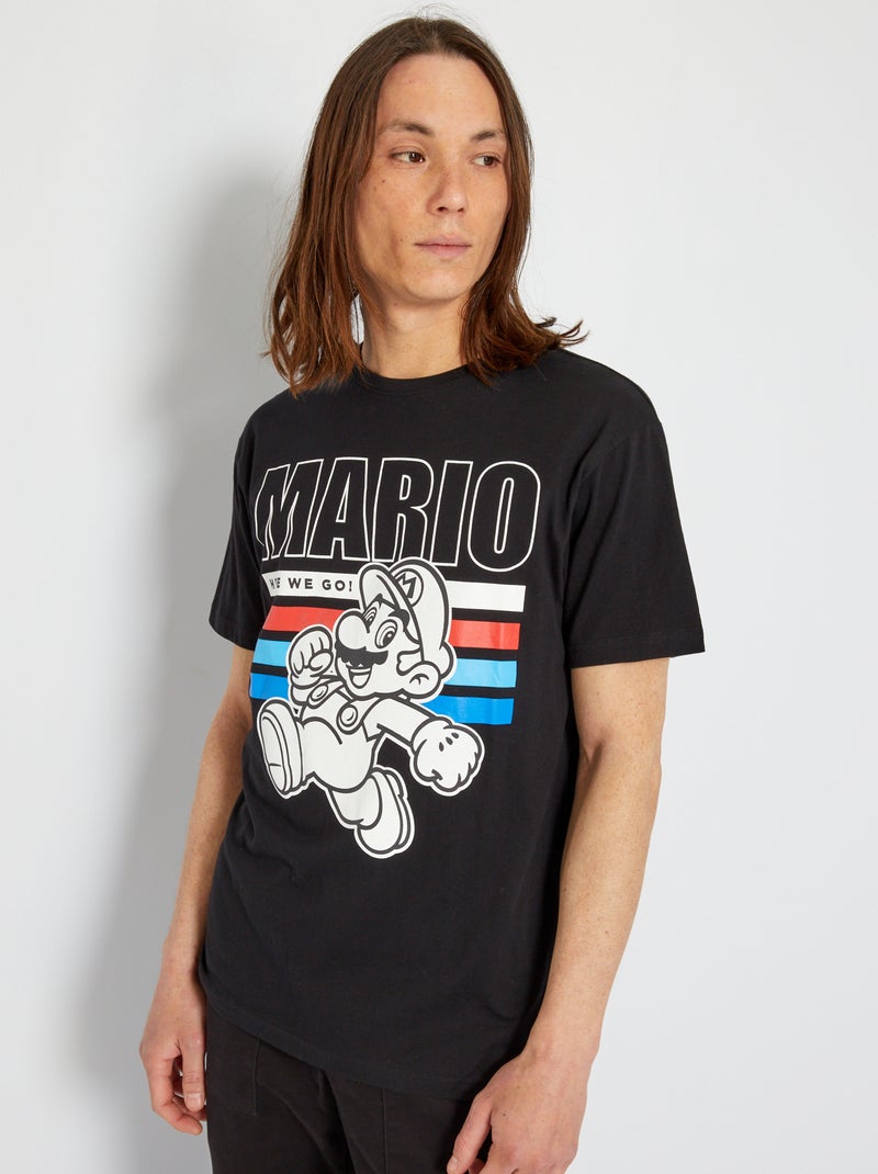 Mario-T-shirt zwart - Kiabi