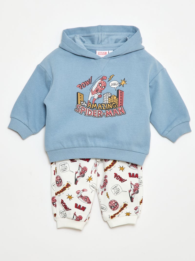 Marvel-joggingpak met hoodie + broek - 2-delig Blauw - Kiabi