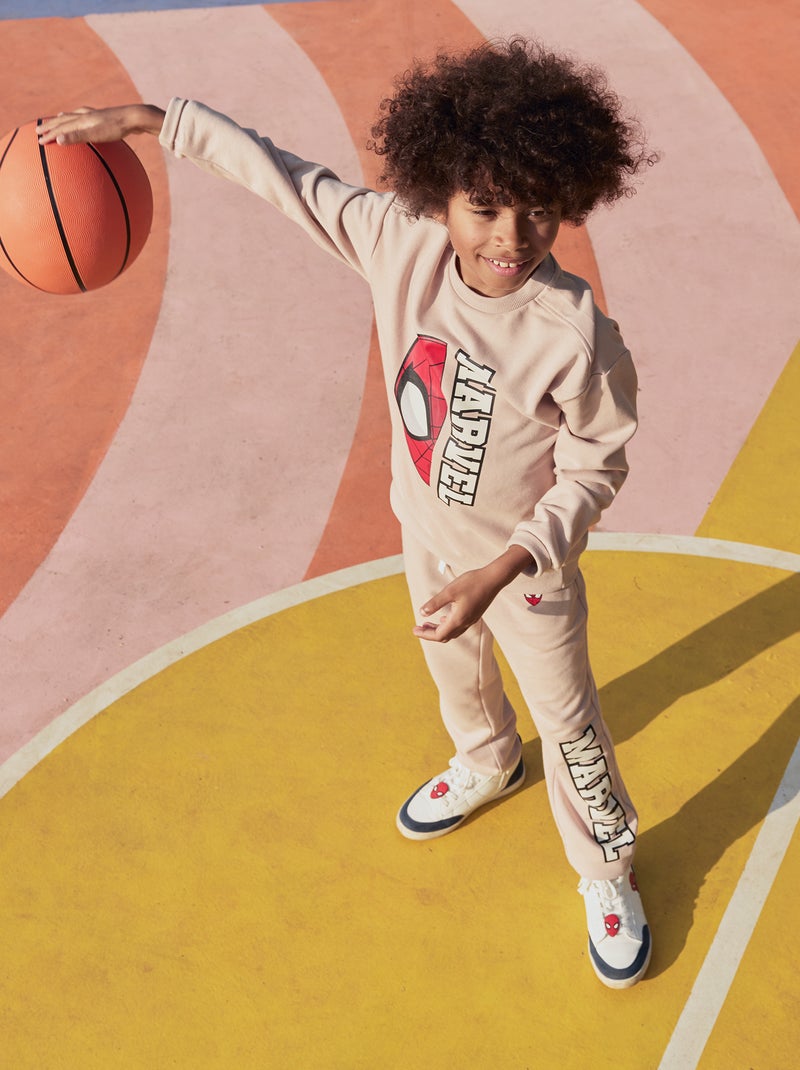 "Marvel" sporttrainingset - 2-delig + sweater + broek Biege - Kiabi