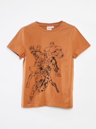 'Marvel'-T-shirt met korte mouw