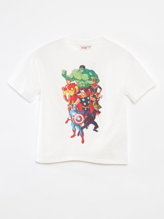 'Marvel'-T-shirt met korte mouw