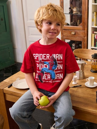 'Marvel'-T-shirt met print en korte mouw