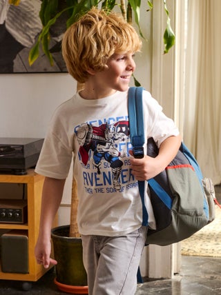 'Marvel'-T-shirt met print en korte mouw