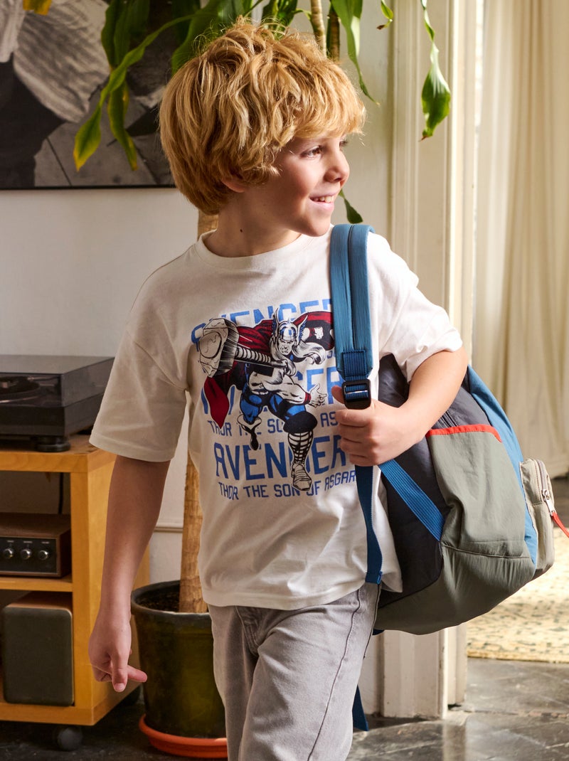 'Marvel'-T-shirt met print en korte mouw Wit - Kiabi